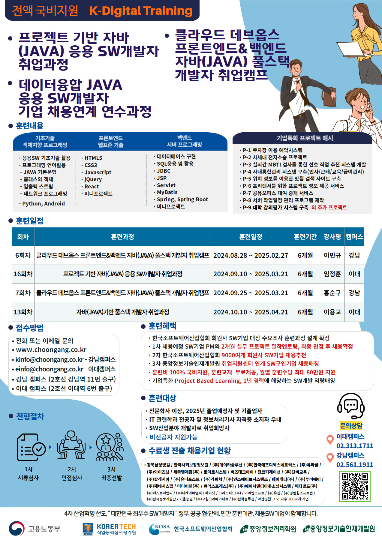 [중앙정보기술인재개발원] 클라우드 데브옵스 자바(JAVA) 풀스택 개발자 취업캠프