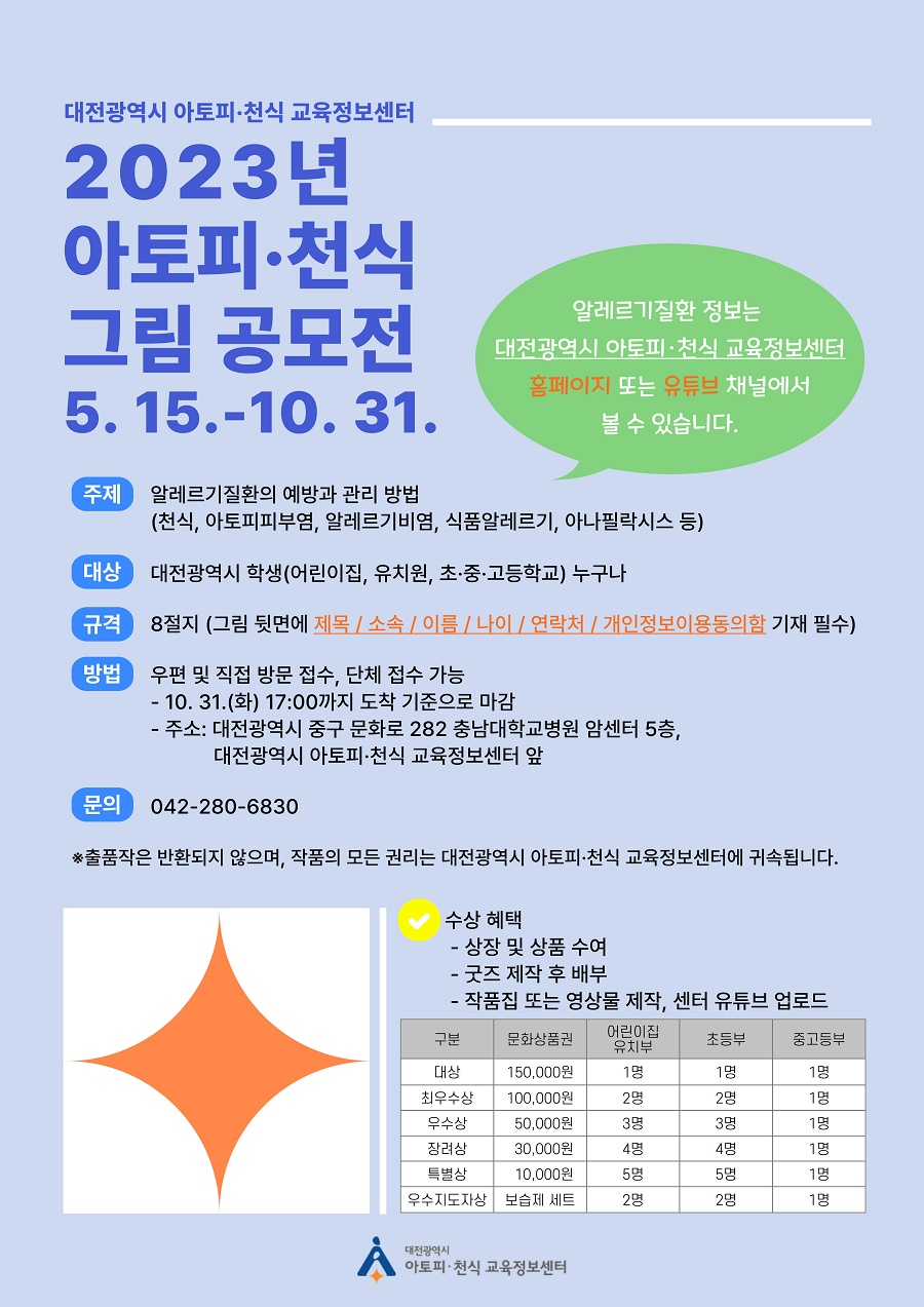 2023년 아토피·천식 그림 공모전