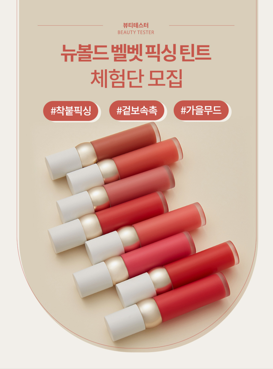 뉴볼드 벨벳 픽싱 틴트 체험단 모집
