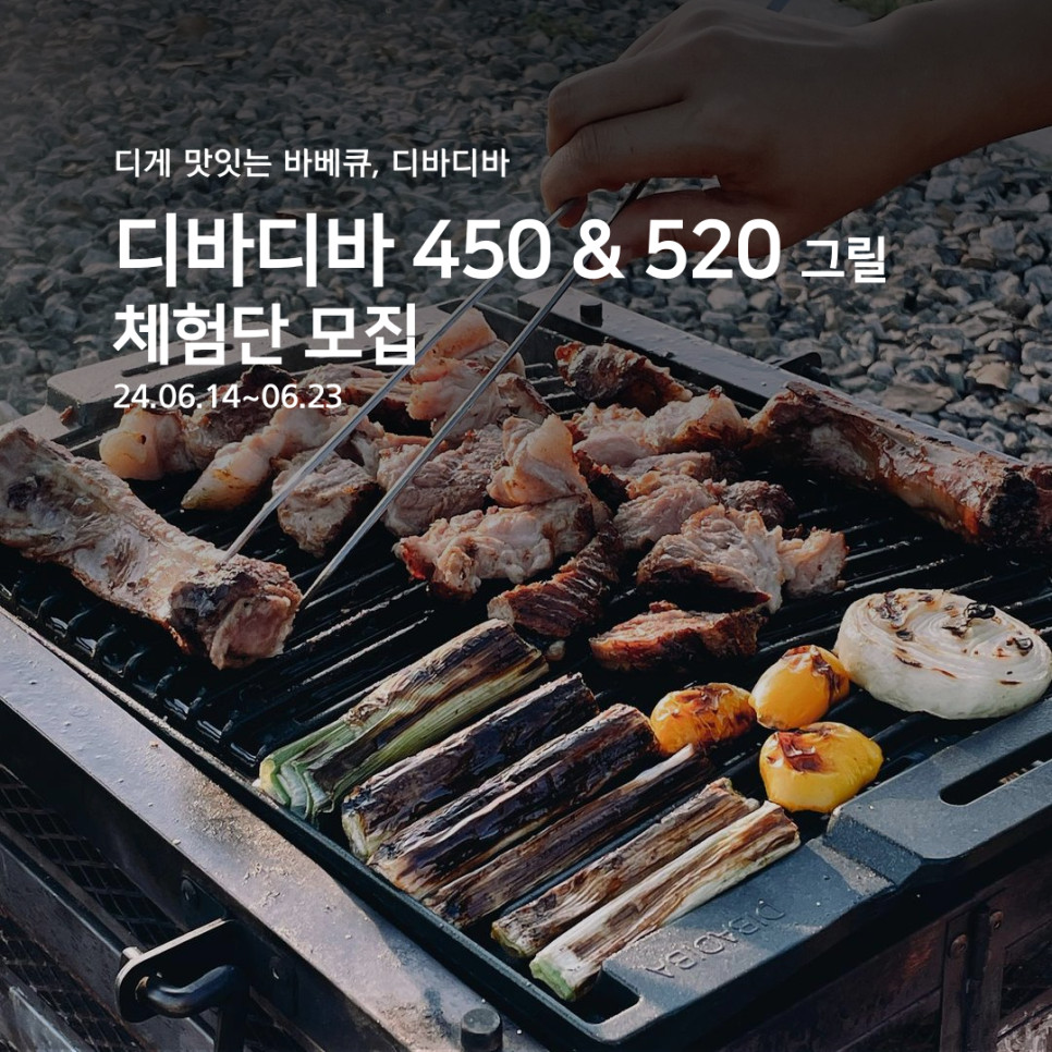 디바디바 450 & 520 바베큐 캠핑 그릴 체험단 모집