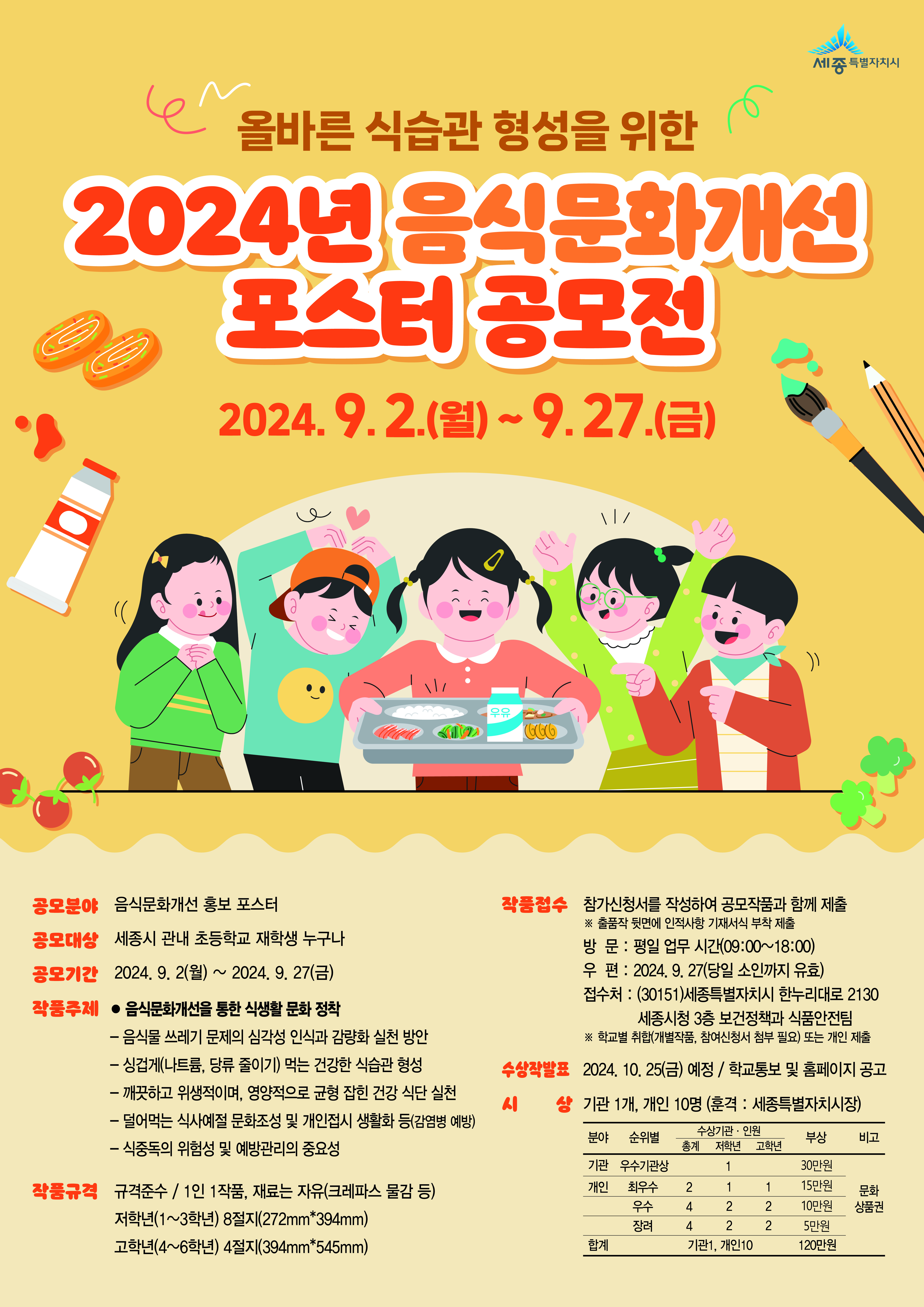 2024년 음식문화개선 포스터 공모전