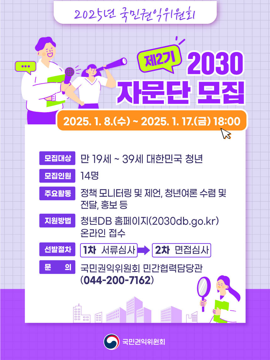 제2기 국민권익위원회 2030자문단 모집