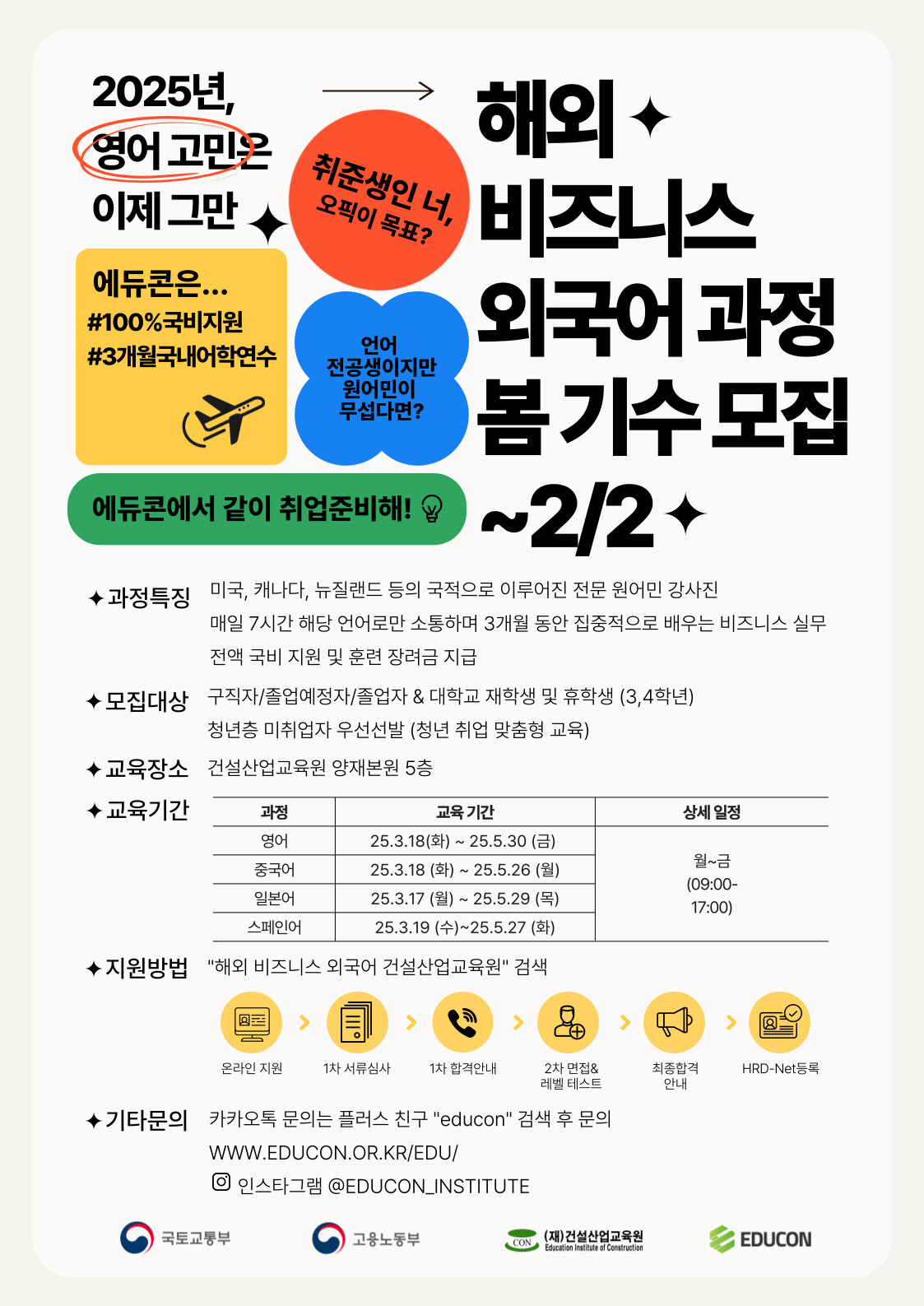 [2025년 봄기수] 해외 비즈니스 외국어 과정 모집