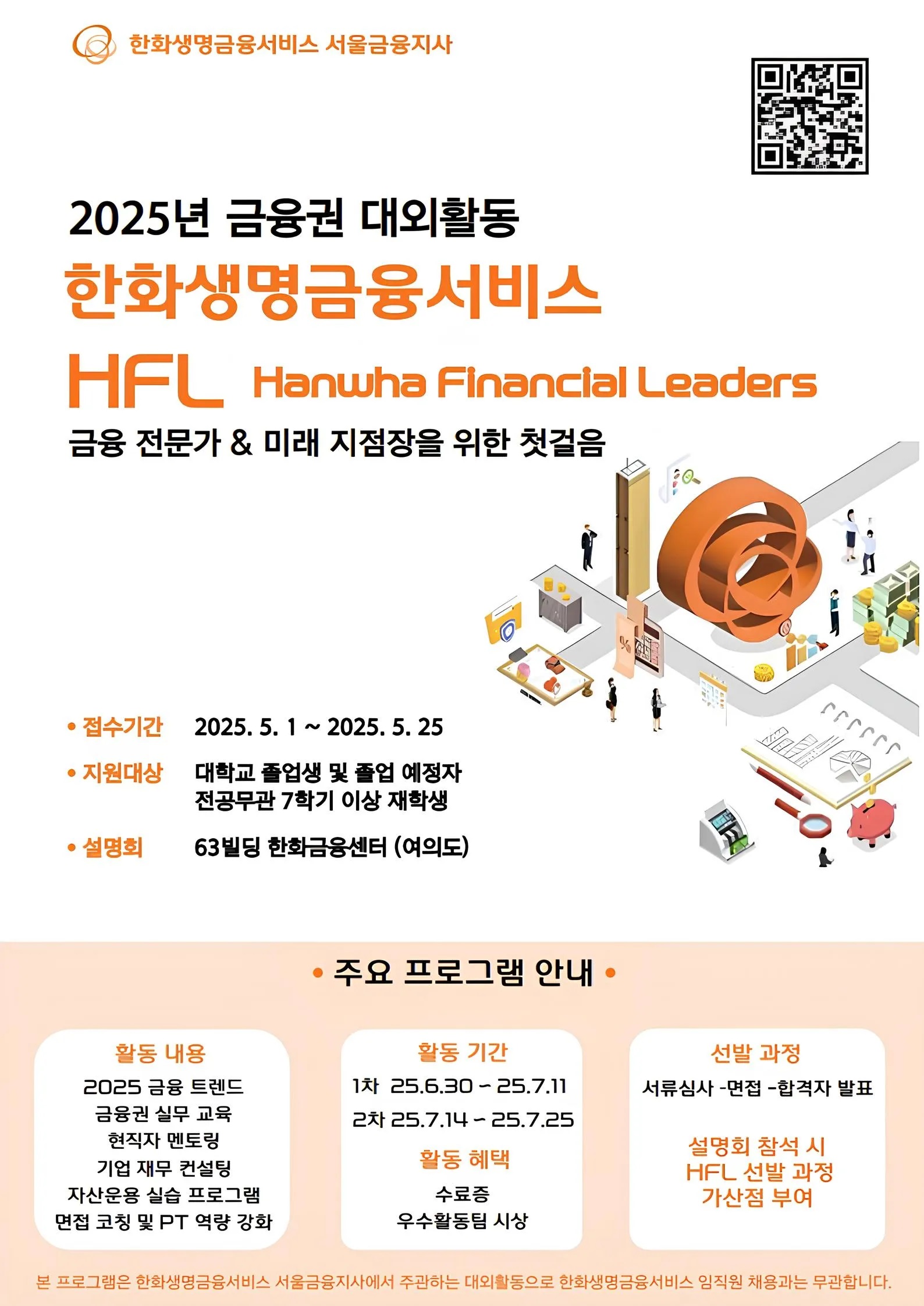 2025년 금융권 대외활동 한화생명금융서비스 HFL