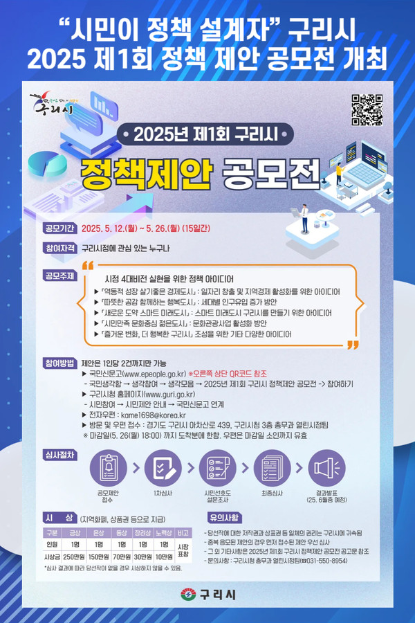 구리시 2025년 제1회 정책 제안 공모전 