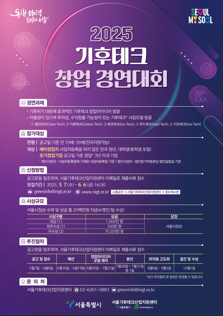 2025 기후테크 창업 경연대회