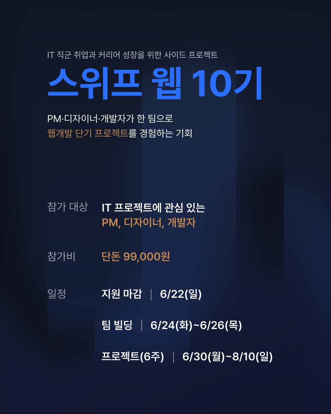 IT 직군 취업과 커리어 성장을 위한 사이드 프로젝트 [스위프 웹 10기]