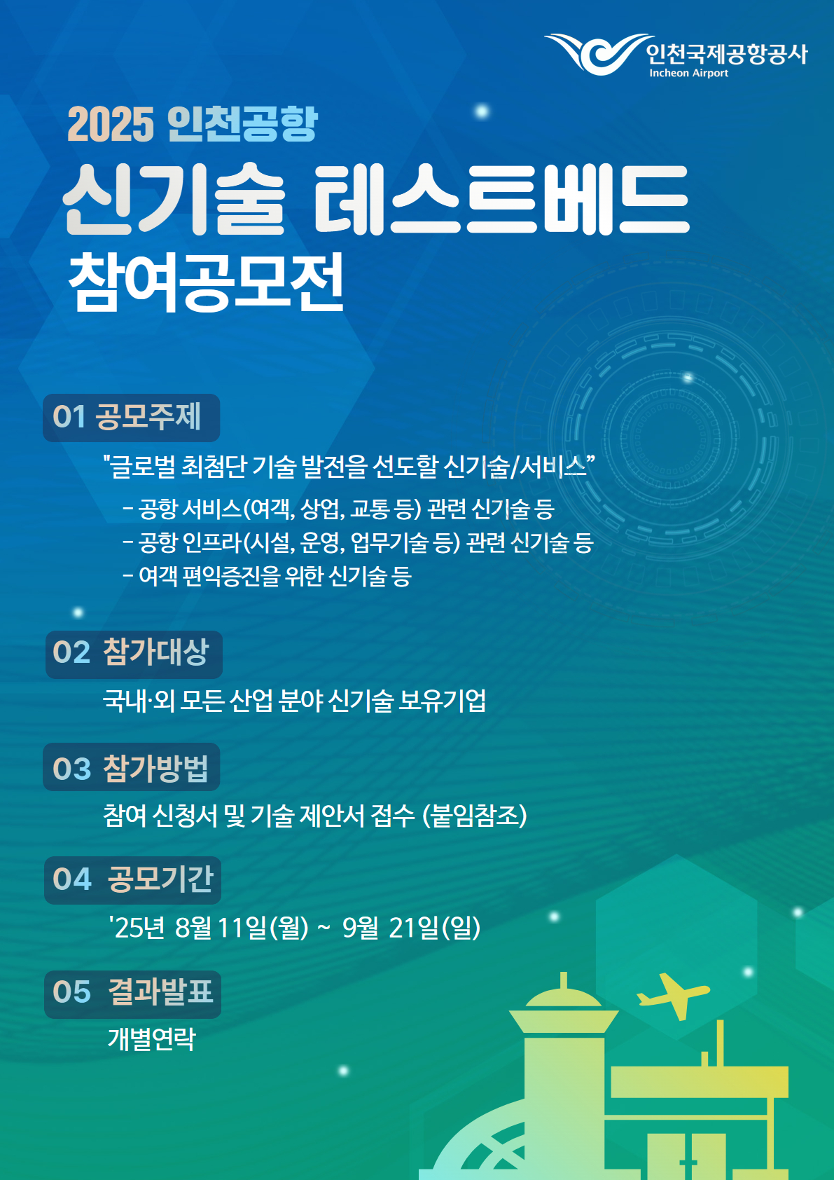2025 인천공항 신기술 테스트베드 참여 공모전