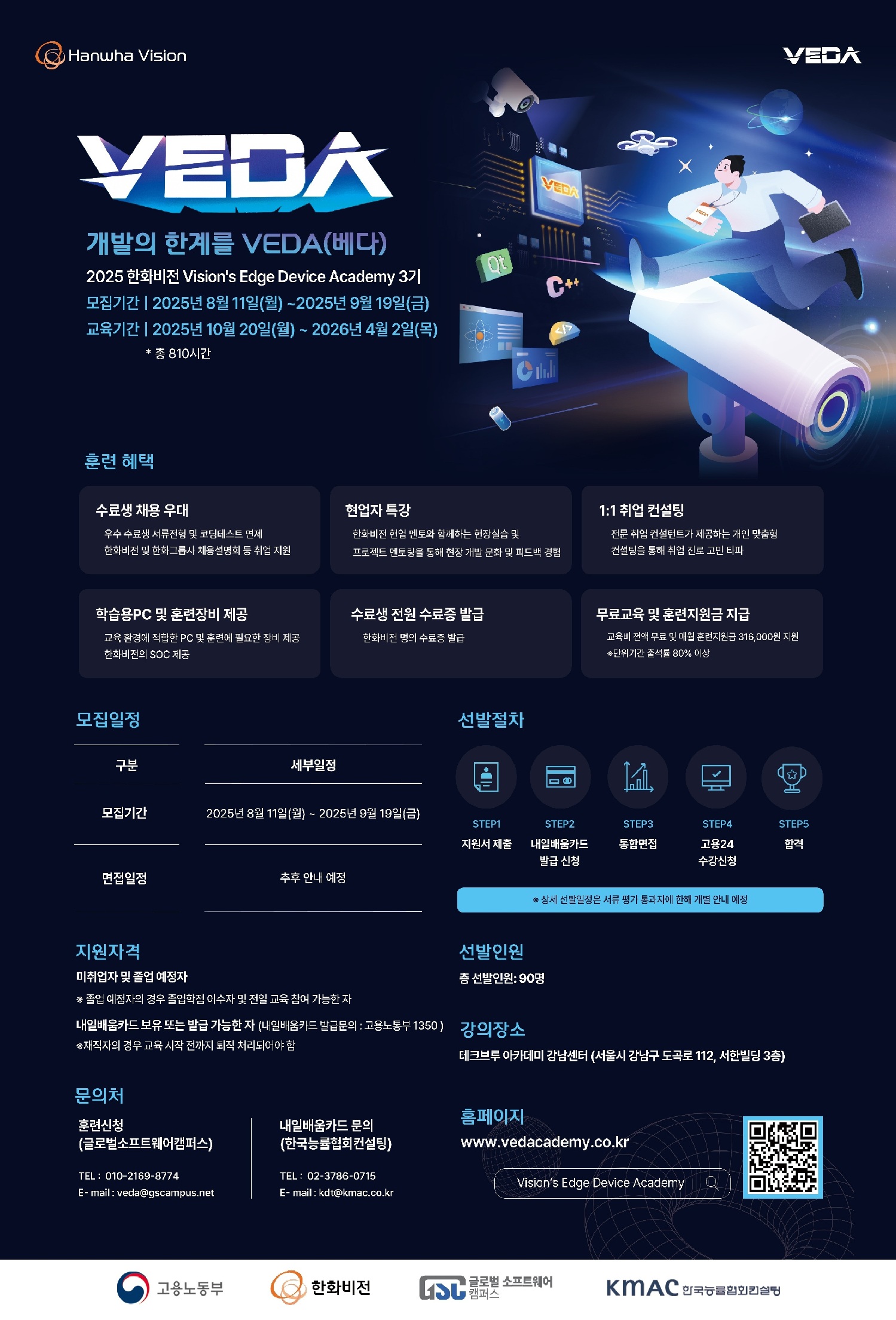 [한화비전] KDT Vision's Edge Device Academy 3기 모집 