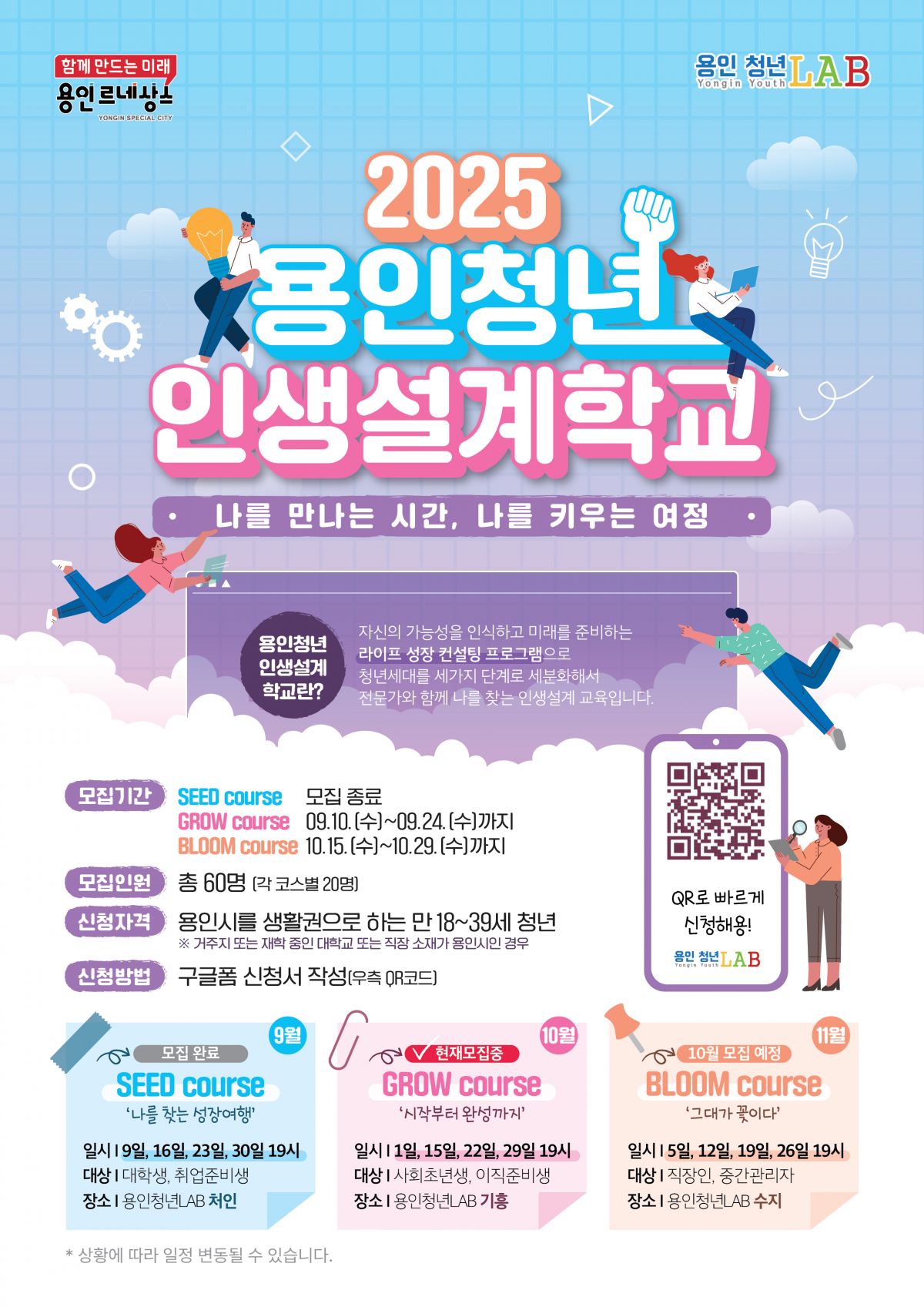 2025 용인청년인생설계학교 참가자 모집(GROW코스)