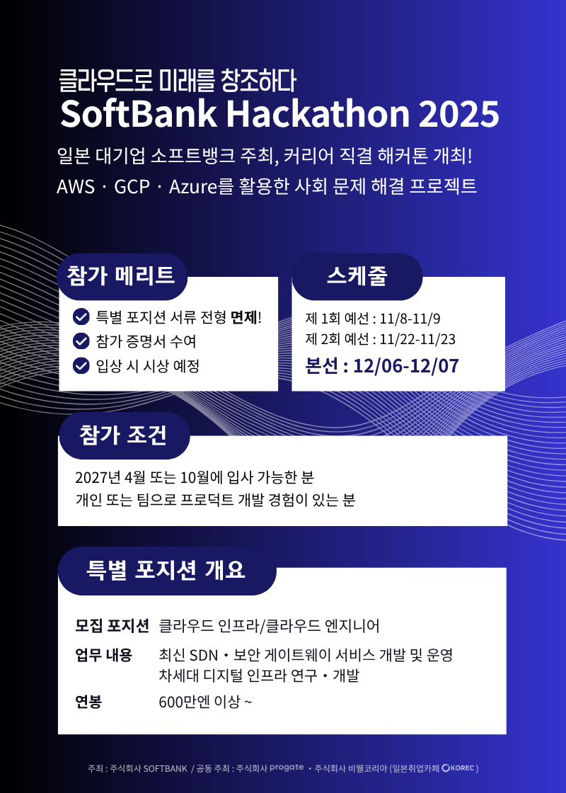  SoftBank Hackathon 2025 in Korea｜채용 연계 해커톤