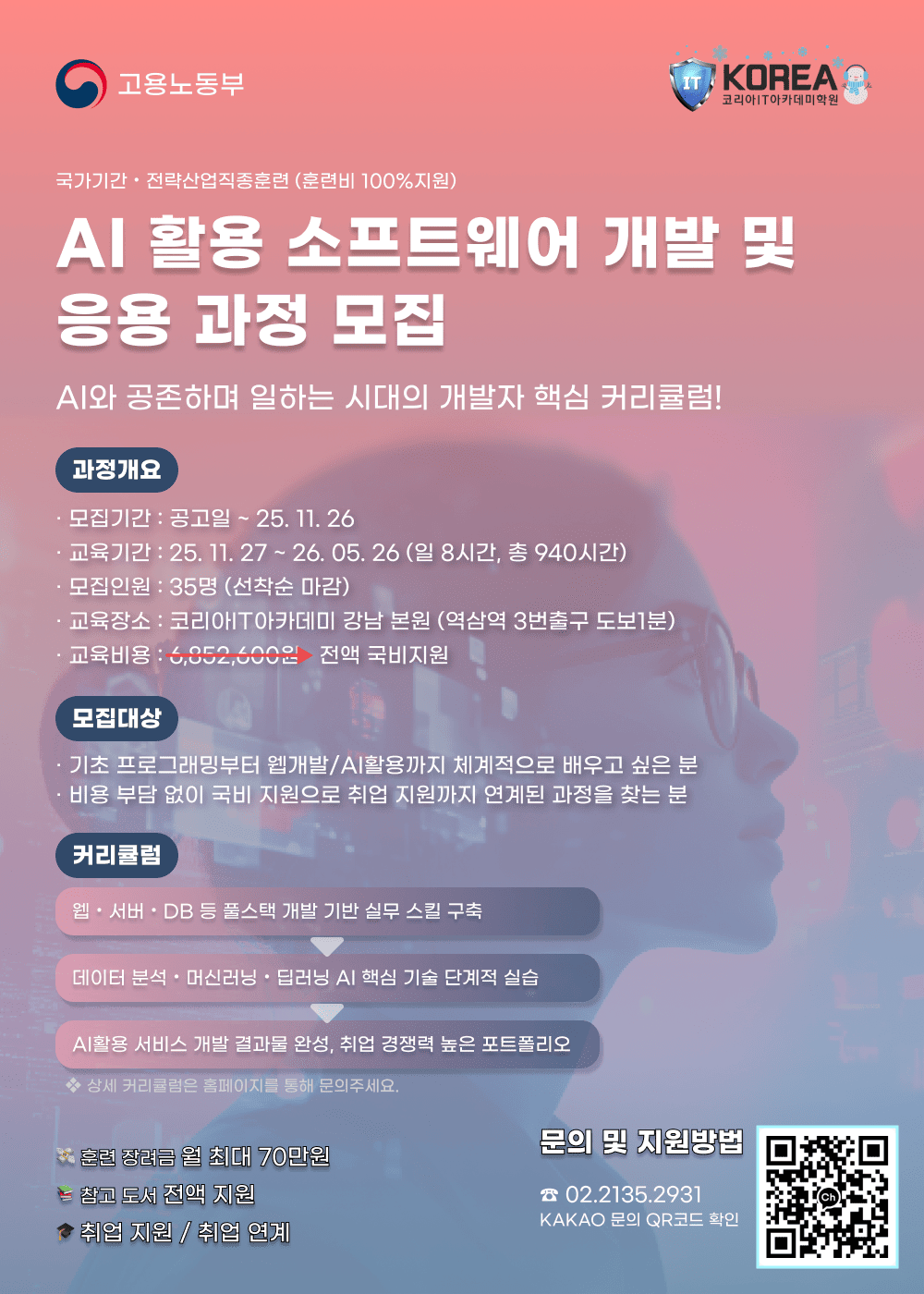 (국비지원) AI활용 소프트웨어 개발 및 응용 과정