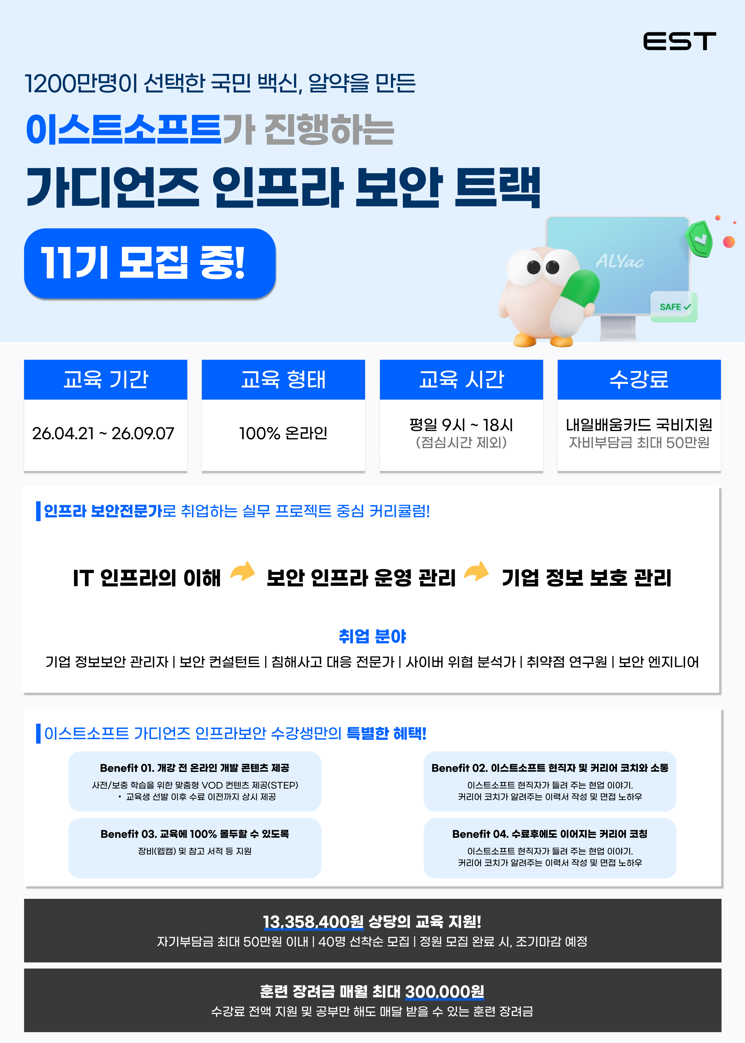 [K-디지털트레이닝] 국민 백신 알약만든 이스트소프트 가디언즈 정보보안 과정 11기