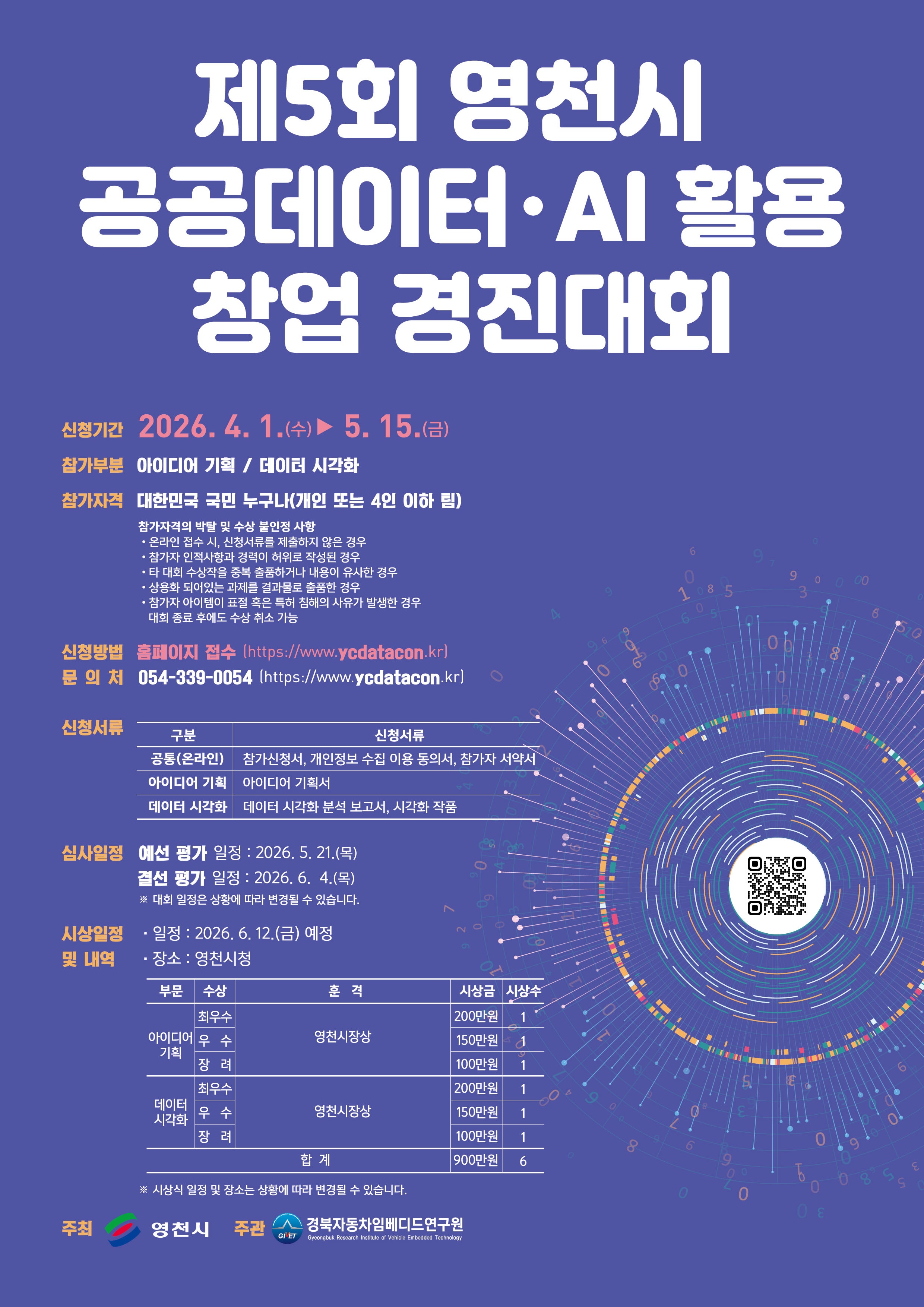 제5회 영천시 공공데이터 • AI 활용 창업 경진대회