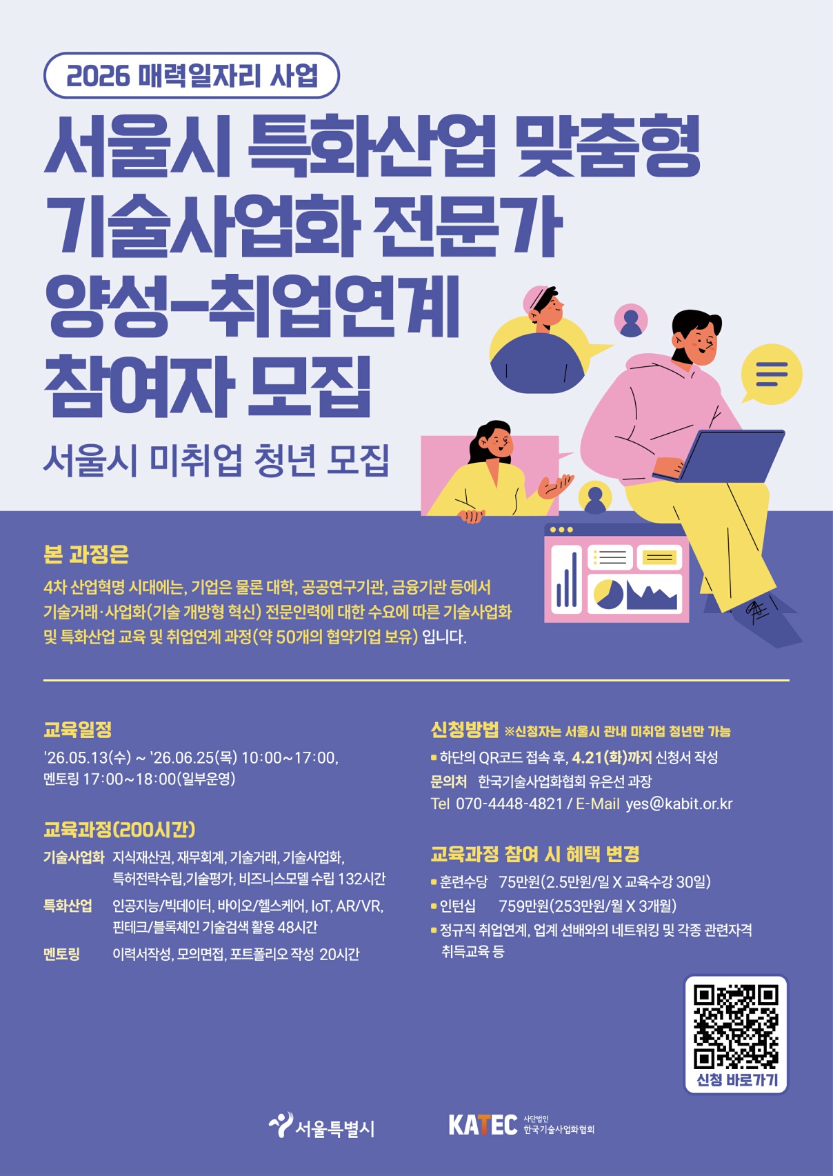 서울시 특화산업 맞춤형 기술사업화 전문인력 양성-채용연계